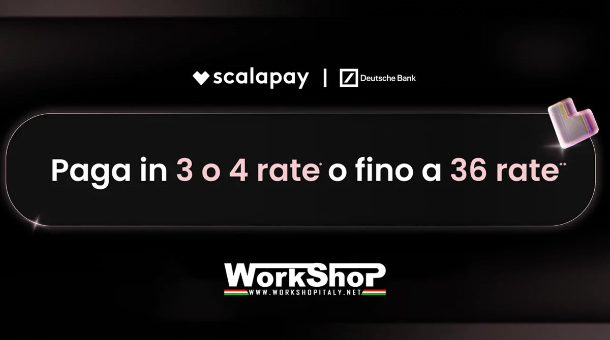 Pagamento fino a 36 rate con Scalapay