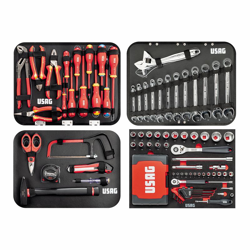 Valigia con assortimento per elettrotecnica (181 pz) Usag 002 ME U00020017
