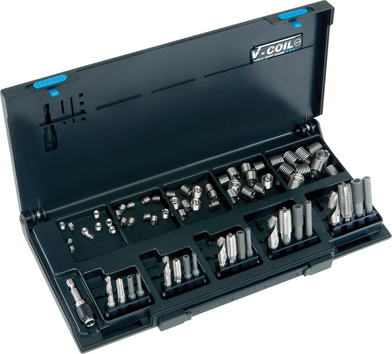 KIT RIPRISTINA FILETTI V-COIL RAPID CON UTENSILI ATTACCO 1/4”, MISURE METRICHE V-COIL