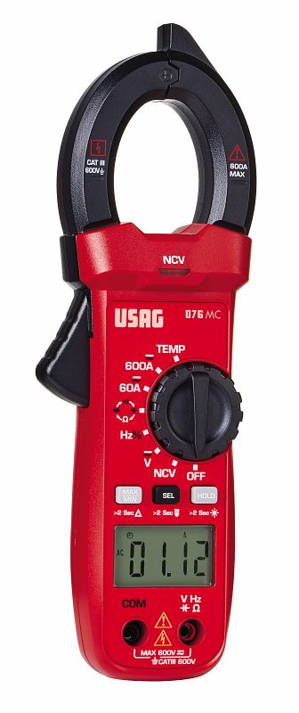 Pinza amperometrica con multimetro digitale TRUE RMS Usag 076 MC