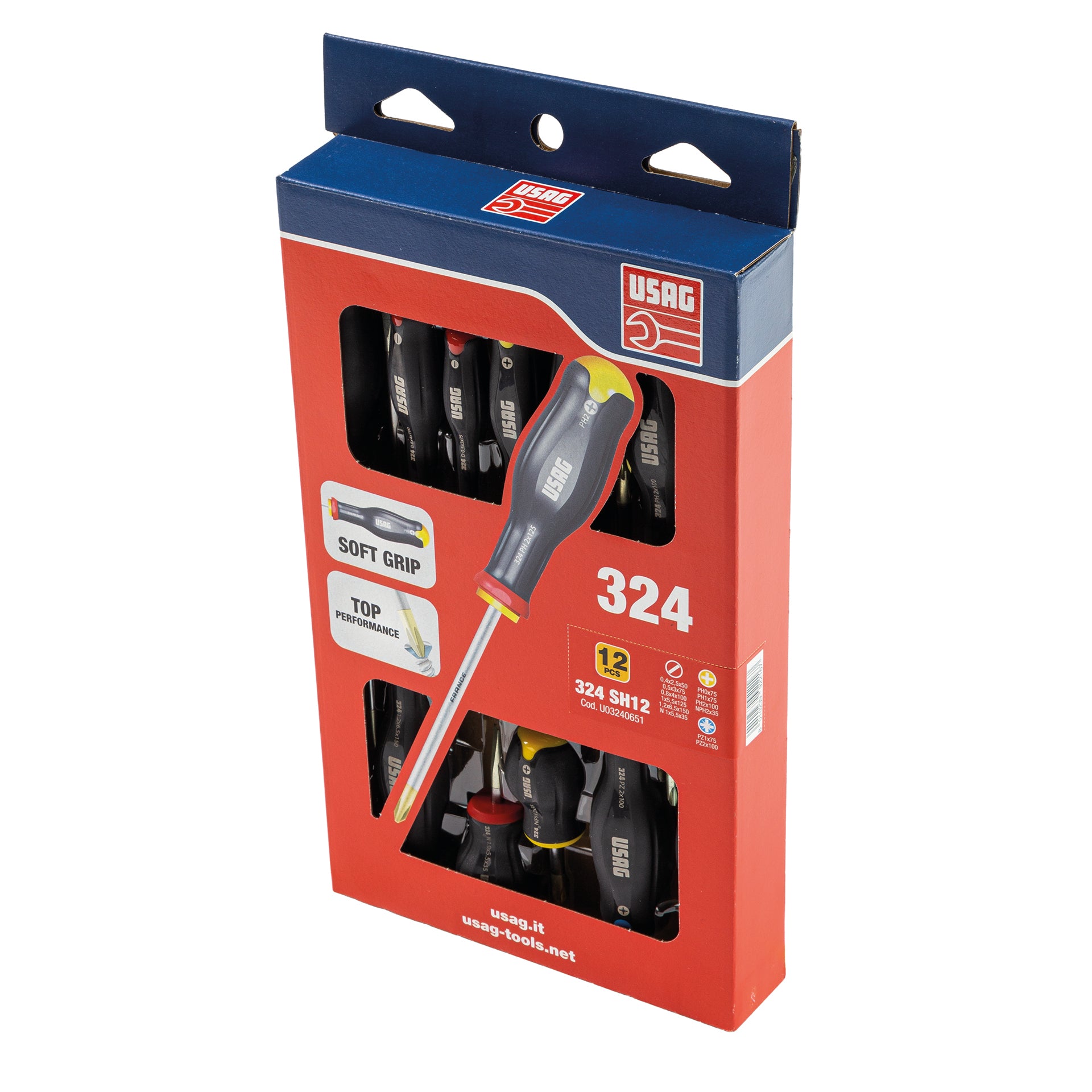 Set giraviti professionali 12 pz. Usag 324 SH12