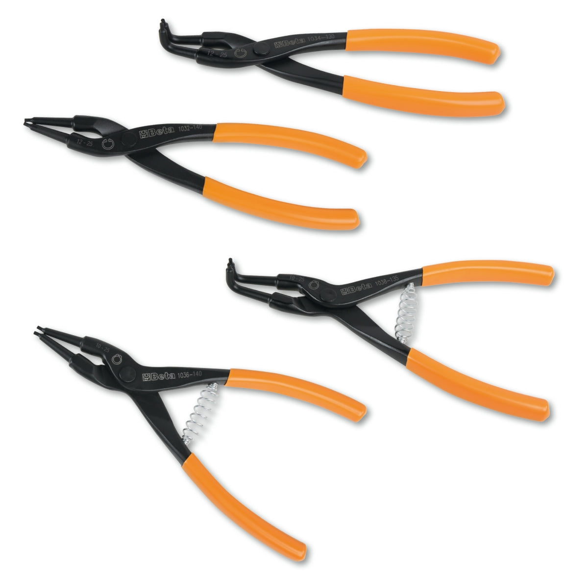 Serie di 4 pinze per anelli elastici di sicurezza Beta 1031/S4 1,3