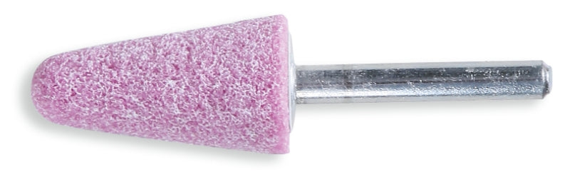 Mole abrasive con gambo, granuli abrasivi di corindone rosa con legante ceramico, forma conica arrotondata Beta 11111