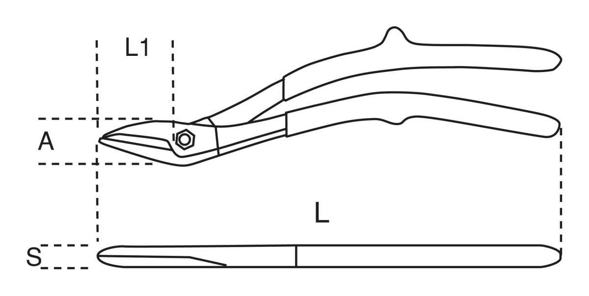 Cesoia per taglio reggia Beta 1118 - Disegno con misure