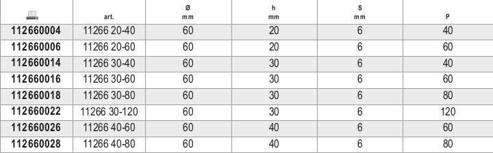 Ruote a lamelle con gambo, lamelle in tela abrasiva al corindone Beta 11266