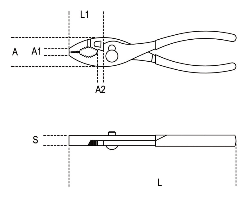 Pinza regolabile a due posizioni, in acciaio inossidabile Beta 1153INOX