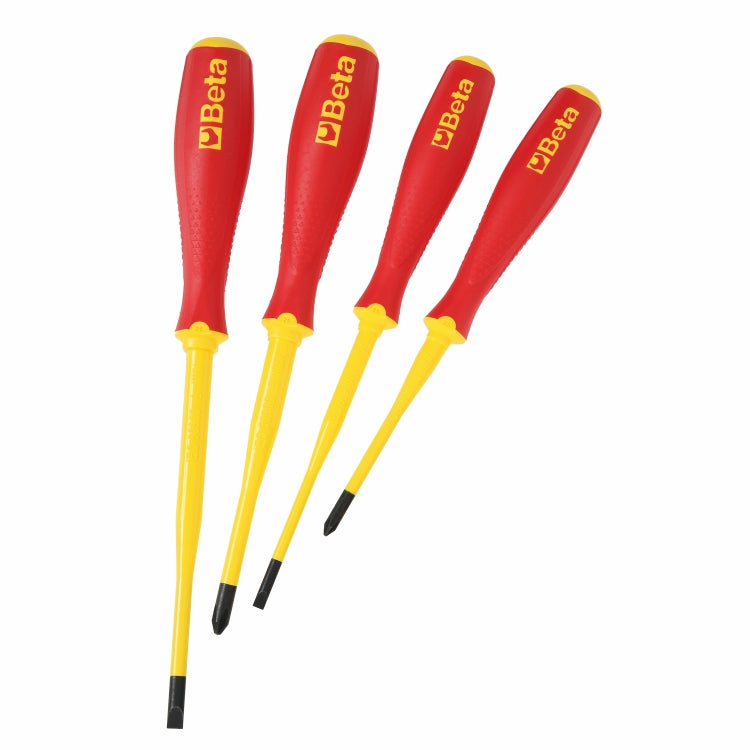 Serie di quattro giraviti slim con forbice per elettricisti 1128FX Beta 1233MQF/D4-FX