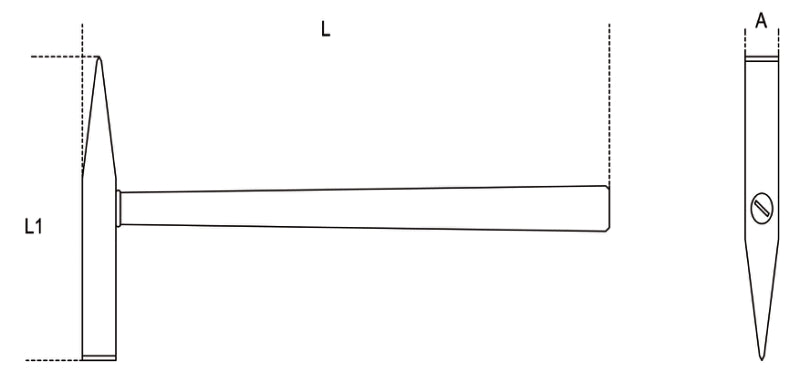 Martello scrostatore antiscintilla manico in legno Beta 1379BA
