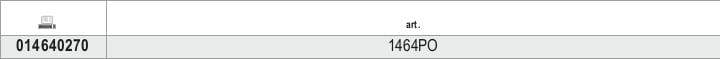 Set per la verifica della pressione dell'olio (utilizzabile con 1464T e 1464T/N) Beta 1464PO - Tabella misure