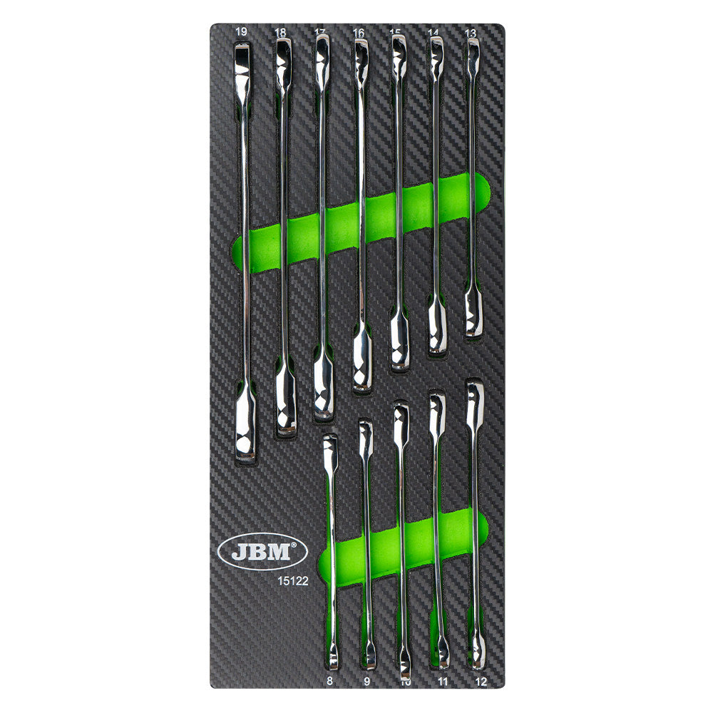 SET MODULO EVA IN CARBONIO CON 12 CHIAVI A CRICCHETTO ARTICOLATE JBM 15122