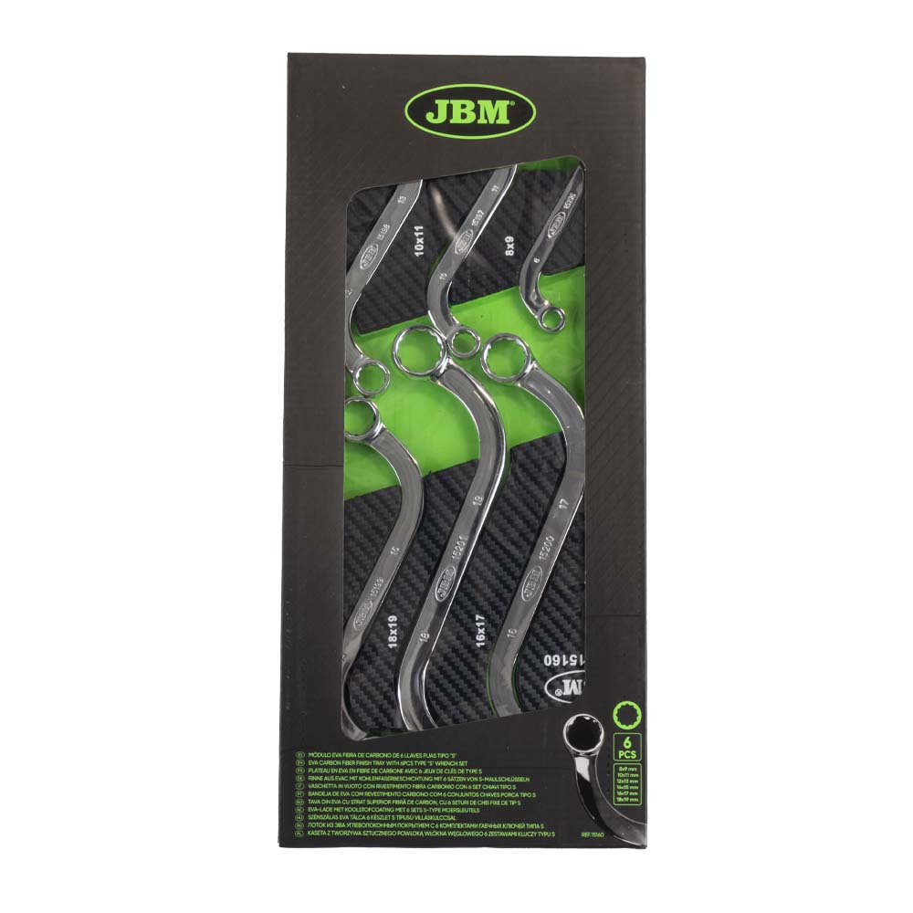 MODULO EVA IN FIBRA DI CARBONIO CON 6 CHIAVI FISSE TIPO 'S' - FINITURA LUCIDA JBM 15160