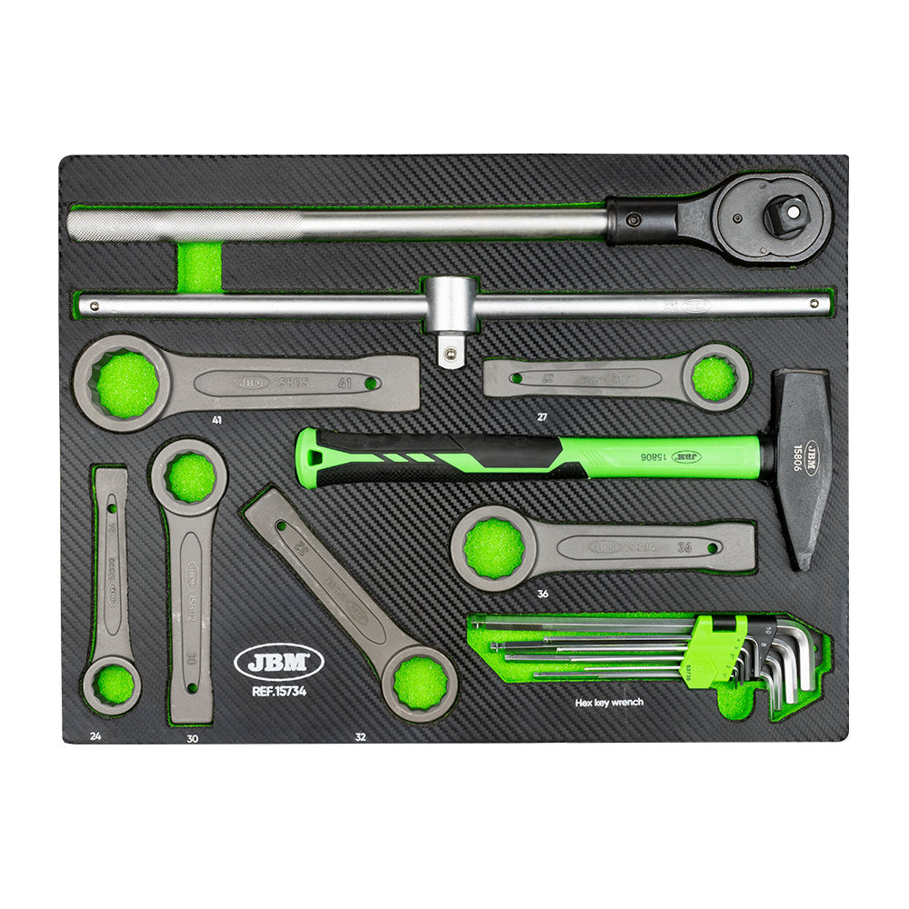 MODULO EVA DI MARTELLO, CARRACA E CHIAVI A PERCUSSIONE JBM 15734