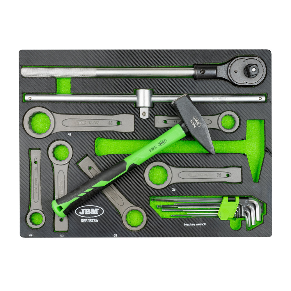 MODULO EVA DI MARTELLO, CARRACA E CHIAVI A PERCUSSIONE JBM 15734