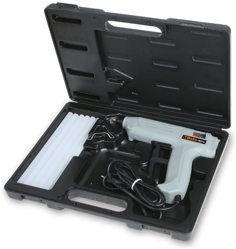 Pistola per colla a caldo con 12 stick di colla termofusibile in valigetta Beta 1851VK