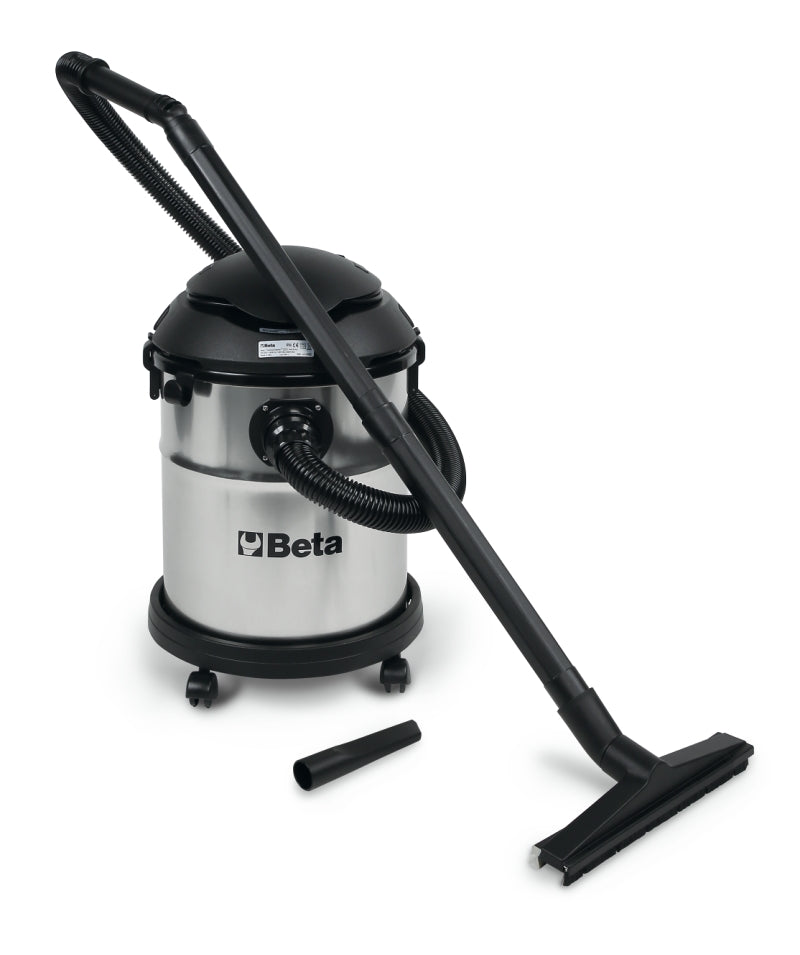 Aspiratore 20 litri per solidi e liquidi, bidone in acciaio INOX Beta Aspiratore 20 litri per solidi e liquidi, bidone in acciaio INOX Beta