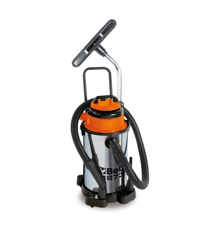 Aspiratore 30 litri per solidi e liquidi bidone in acciaio INOX Beta 1 Aspiratore 30 litri per solidi e liquidi bidone in acciaio INOX Beta 1