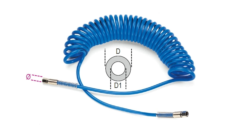 Spirali in poliuretano 95 Shore estensibili fino a 12 m Beta 1915C