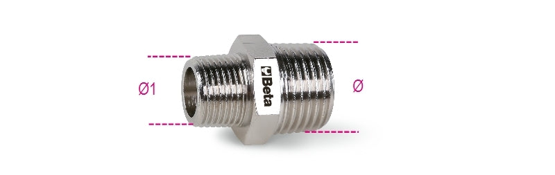 Nippli di riduzione con filetto conico BSPT Beta 1918R