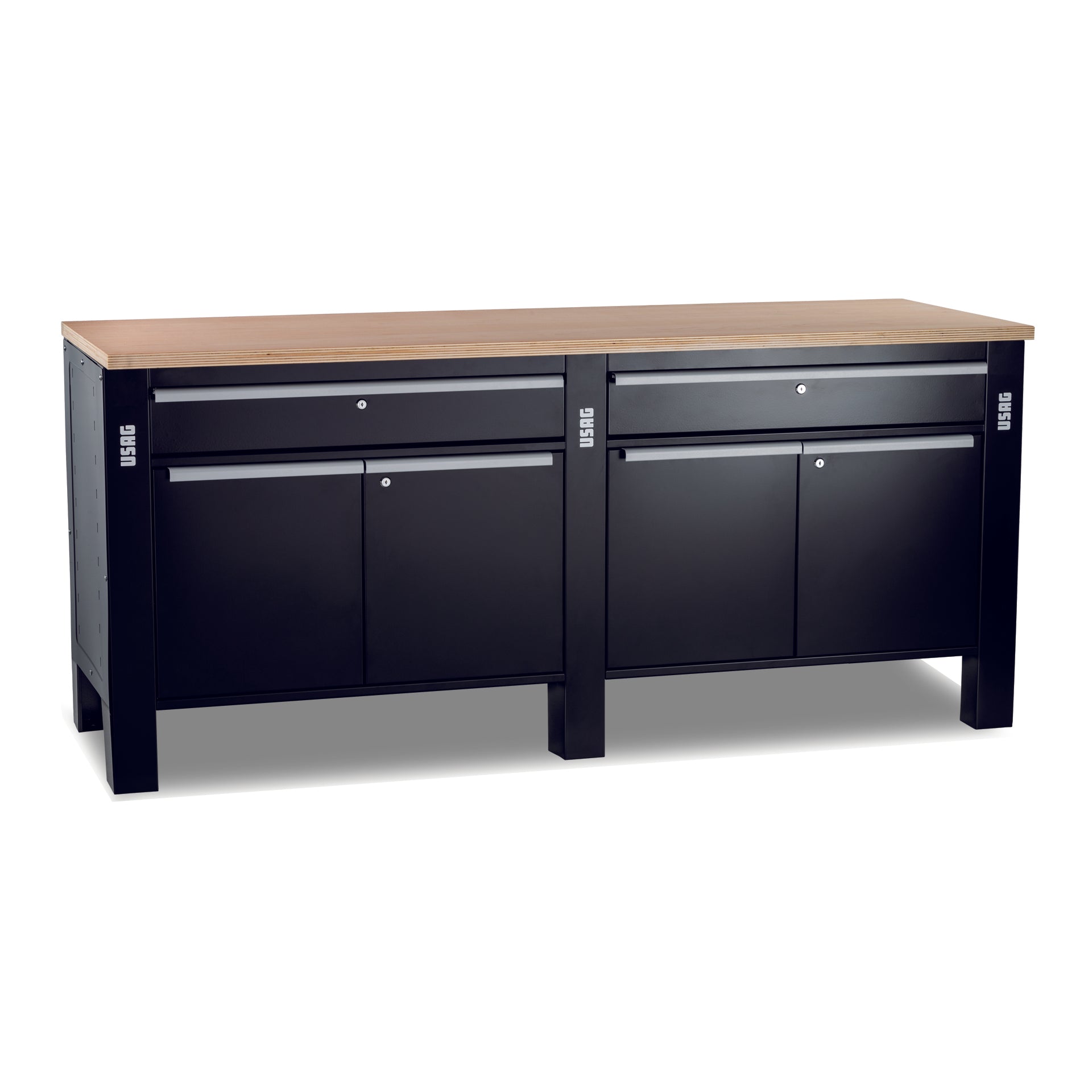 POSTAZIONE DI LAVORO CON PIANO IN LEGNO Usag 506 KL