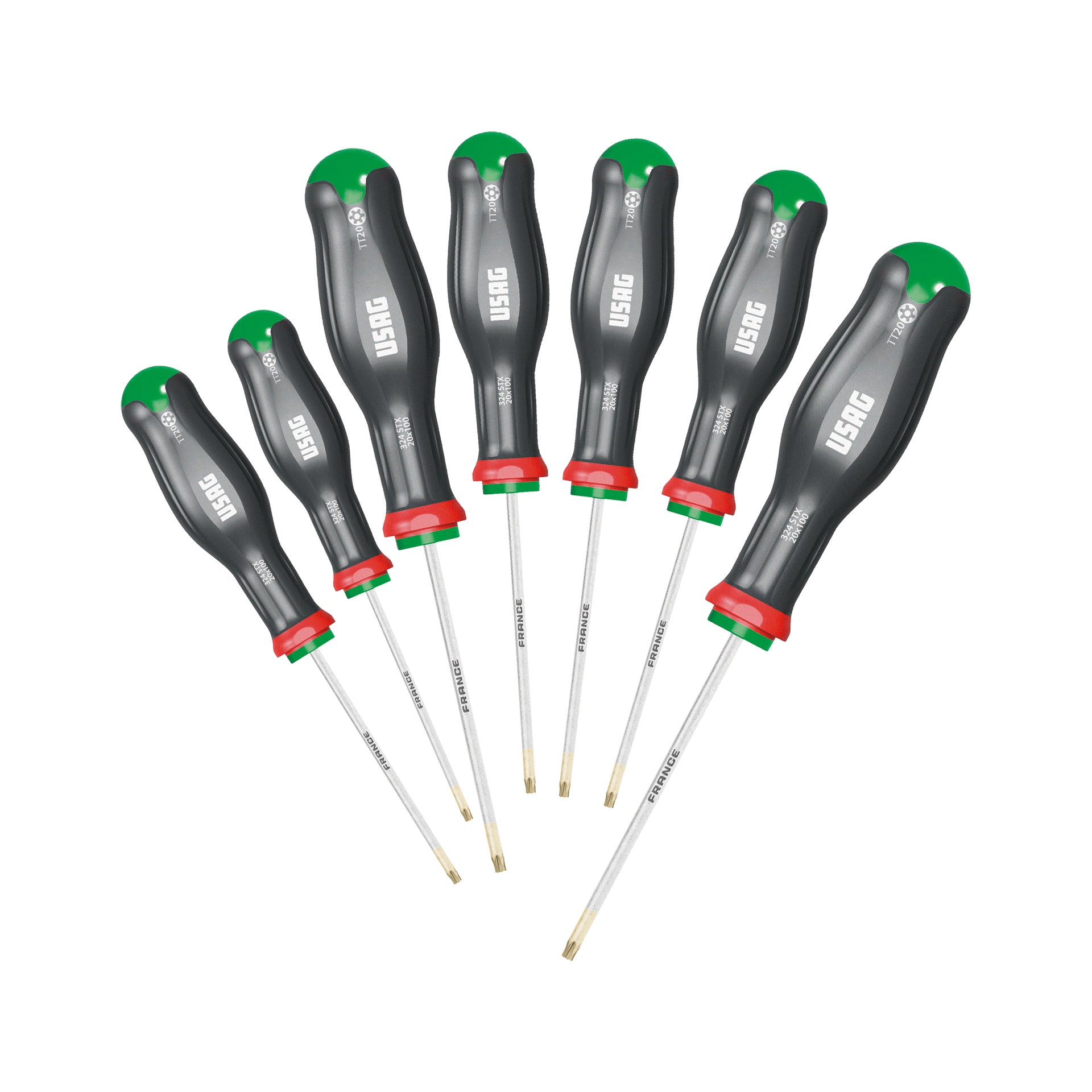 SERIE DI 7 GIRAVITI CON IMPRONTA TORX® TAMPER RESISTANT Usag 324 STX/S7