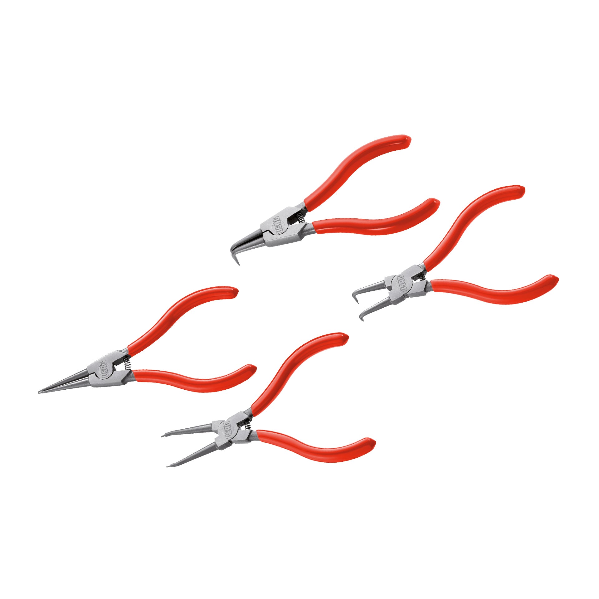 SERIE DI 4 PINZE PER ANELLI ELASTICI Usag 127 C/SE4M