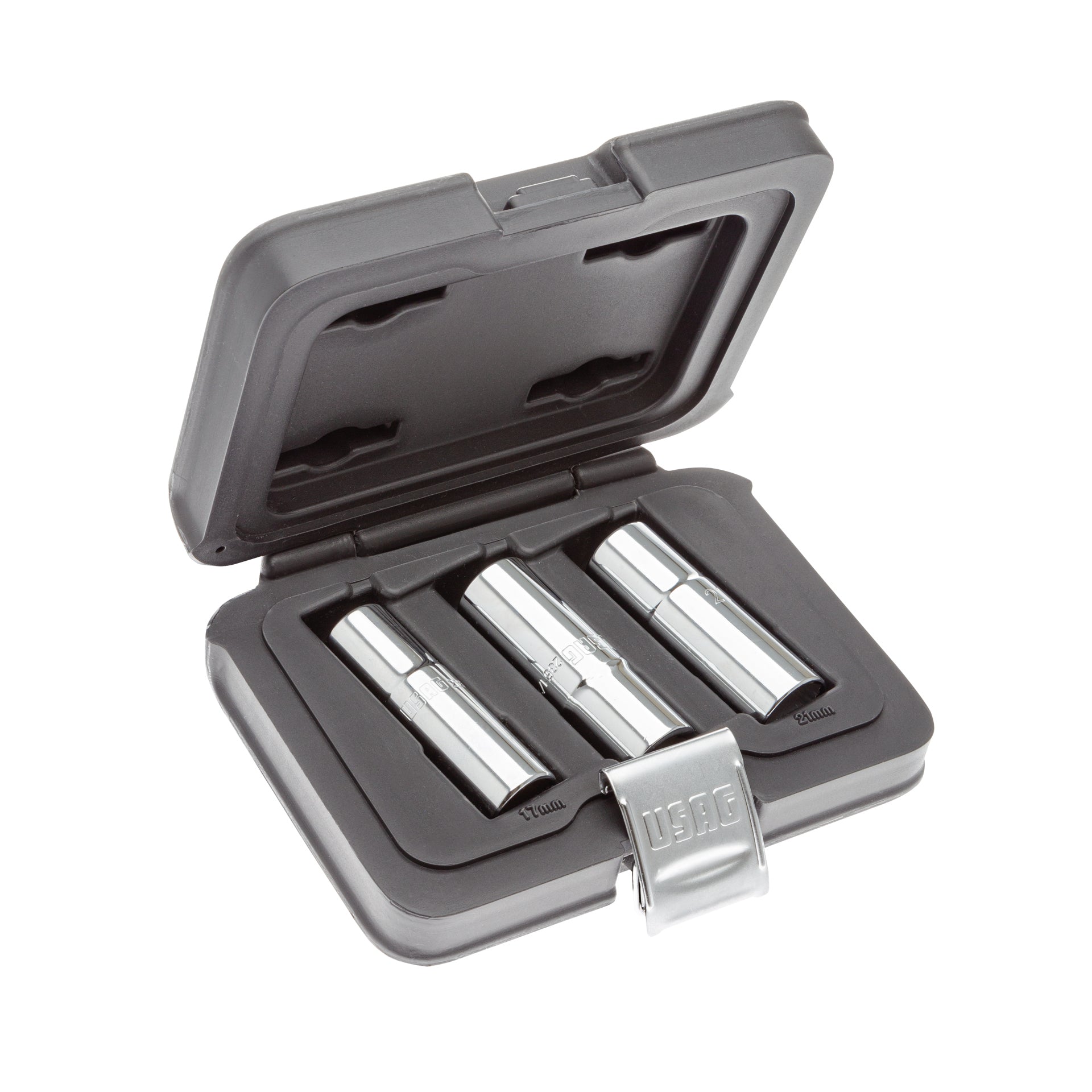 ASSORTIMENTO IN CASSETTA MODULARE CON BUSSOLE LUNGHE CON BOCCA ESAGONALE SPECIALE X-GRIP (3 PZ) Usag 235 1/2 XL/C3