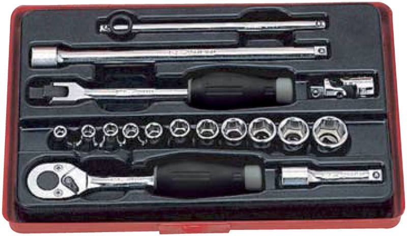 CASSETTA METALLICA 15 PZ. 192 X 122 X H 30 MM Koken 1/4" 2251A