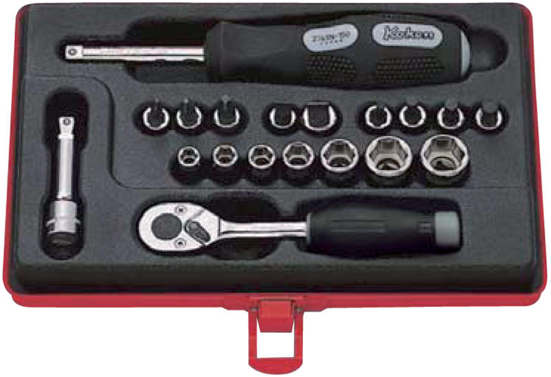 CASSETTA METALLICA 19 PZ. 192 X 122 X H 30 MM Koken 2275 1/4"