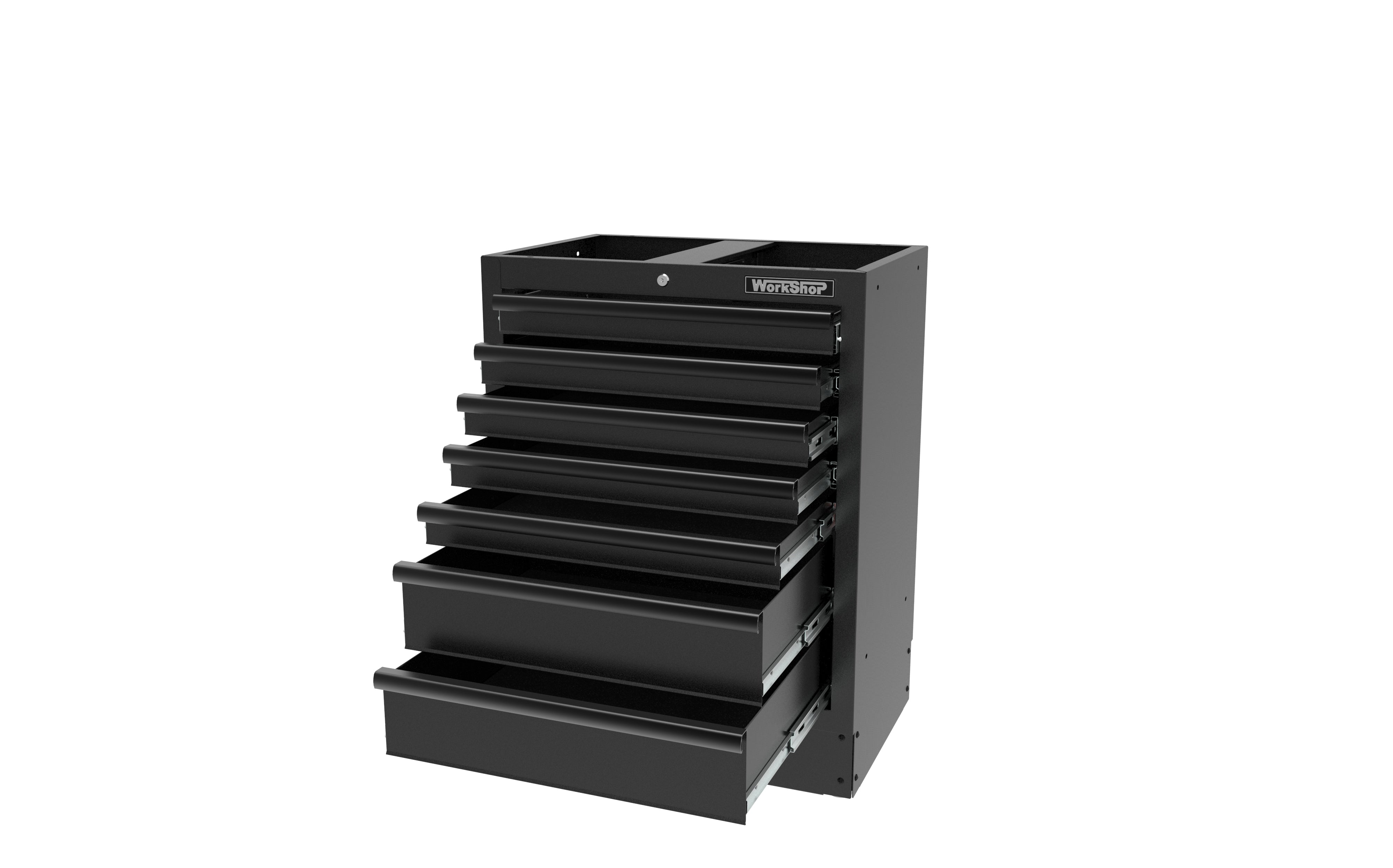 Arredo Officina Workshopitaly MPS 01 inox 6,3mt. Total Black