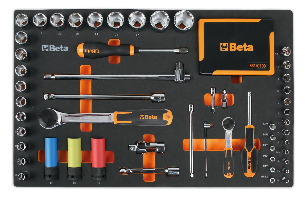 Cassettiera mobile porta attrezzi con 7 cassetti, con assortimento di 285 utensili Beta 3900 RSC39/7-VA