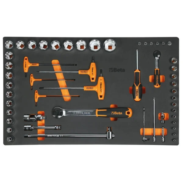 Cassettiera mobile porta attrezzi con 7 cassetti, con assortimento di 288 utensili Beta 3900 RSC39/7-VI