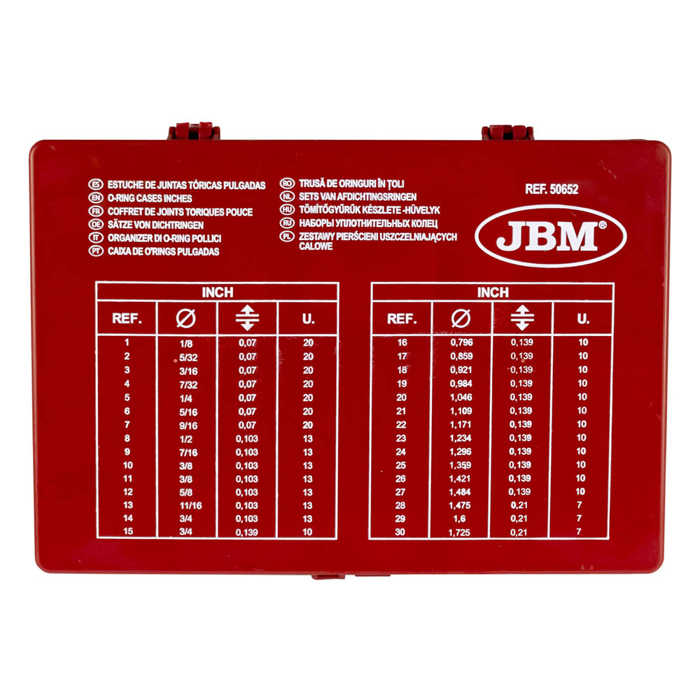 ORGANIZER DI O-RING POLLICI 50652 JBM