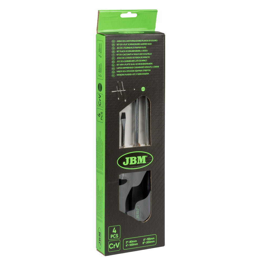 KIT DI 4 CACCIAVITI A TAGLIO USO SCALPELLO 50902 JBM