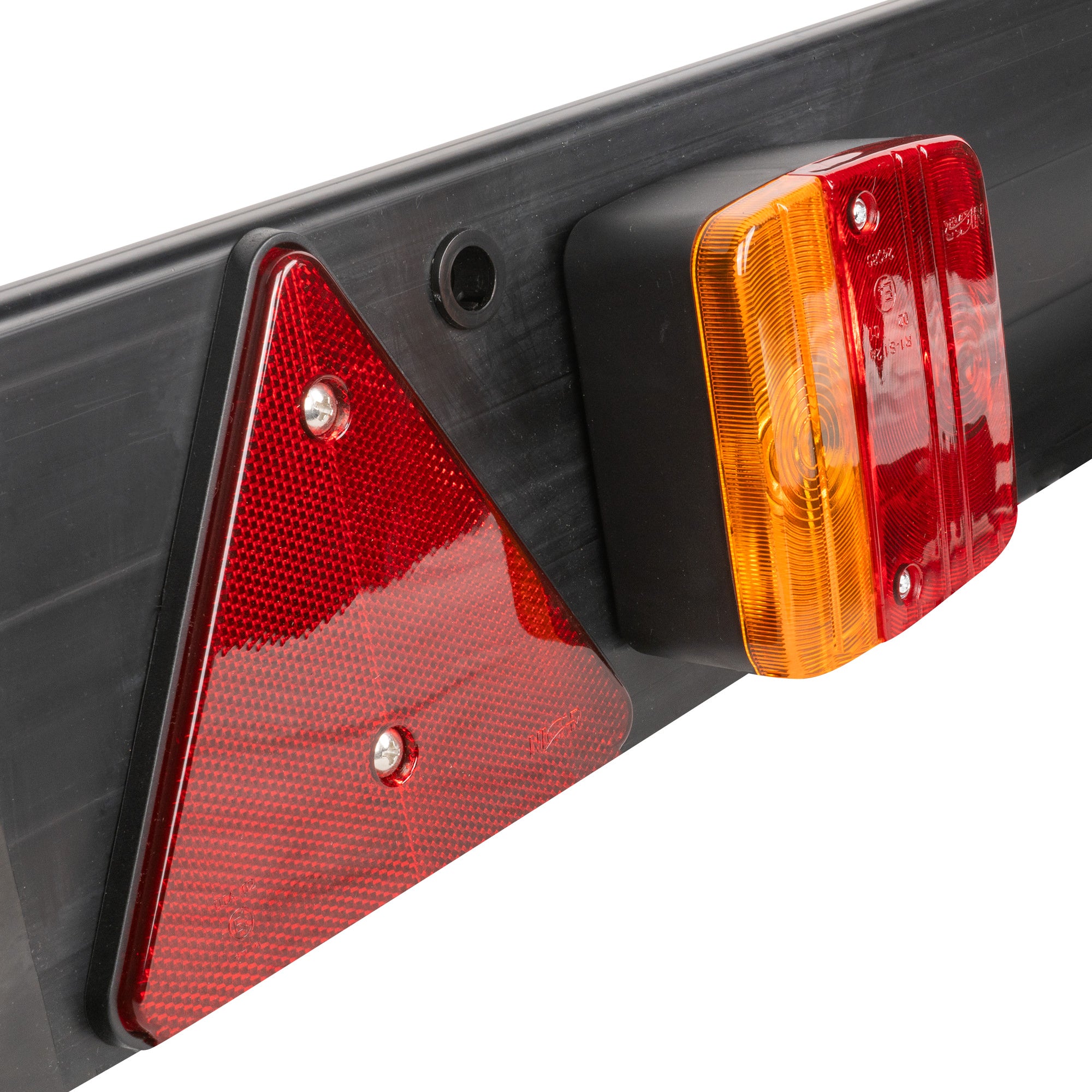 BARRA PER RIMORCHIO DI 1100X140MM, 2 LUCI E 2 CATARIFRANGENTI TRIANGOLARI 50910 JBM