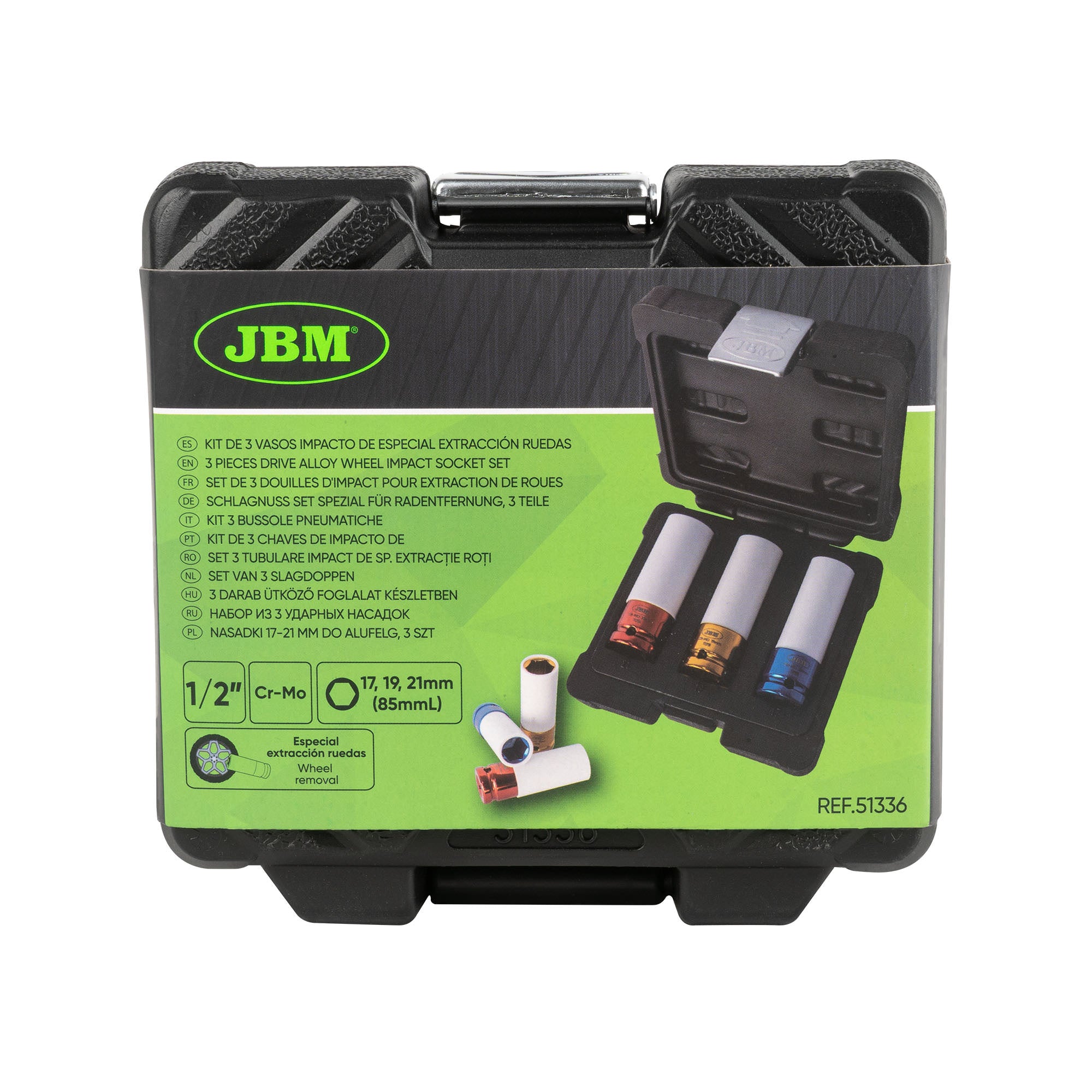 SET DI 3 BUSSOLE PNEUMATICHE 1/2" 51336 JBM
