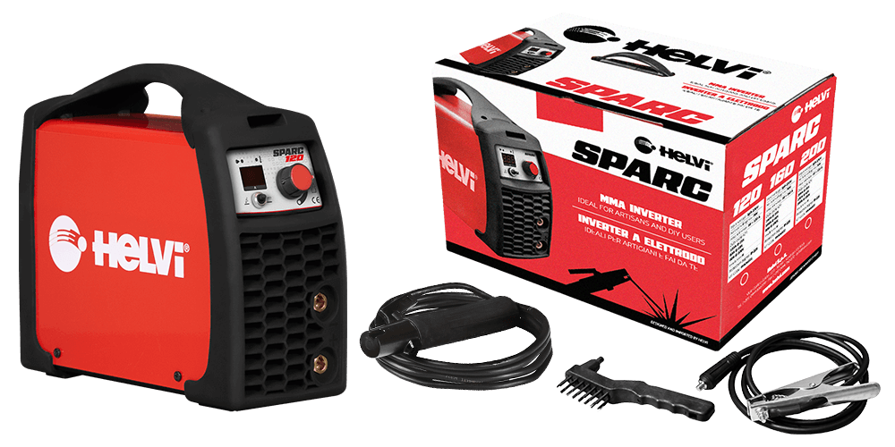 Saldatrice MMA/TIG Sparc 120 230V + Kit Scatola - HELVI