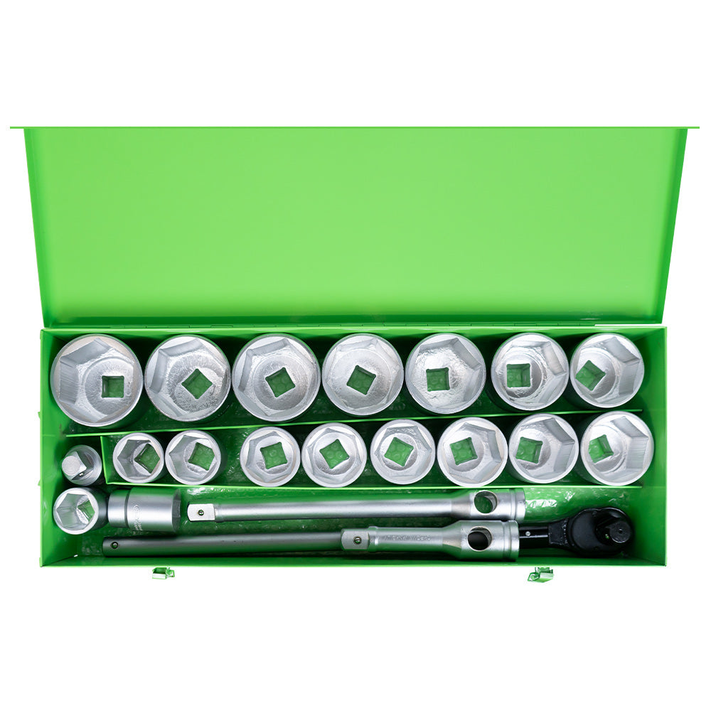 VALIGETTA IN METALLO CON 21 PEZZI AUTOCLAVE ESAGONALI DA 1" SATINATI JBM 51616