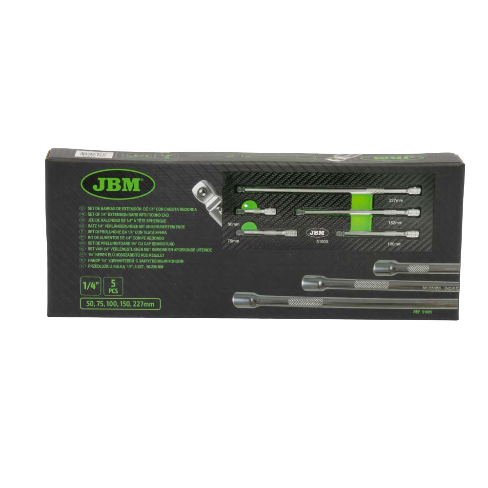 MODULO DI 5 ASTE DI PROLUNGA DA 1/4” CON TAPPO CIRCOLARE 51805 JBM