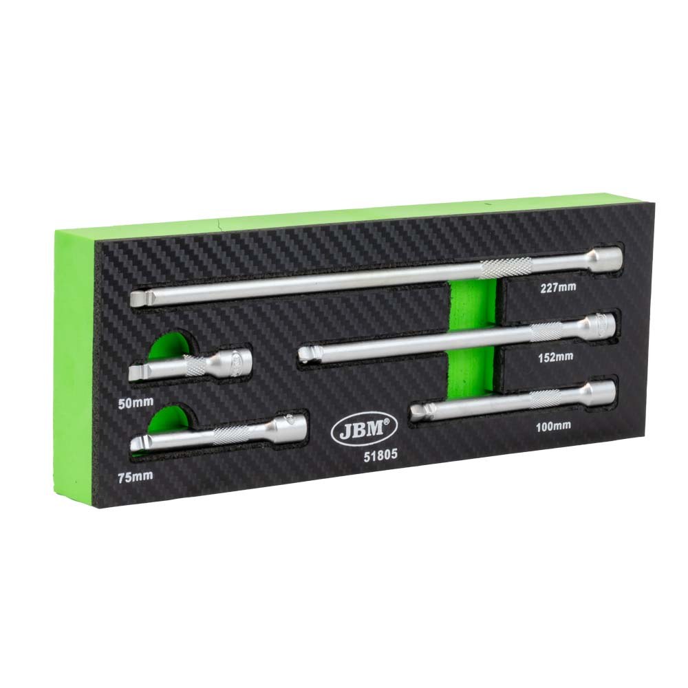 MODULO DI 5 ASTE DI PROLUNGA DA 1/4” CON TAPPO CIRCOLARE JBM 51805