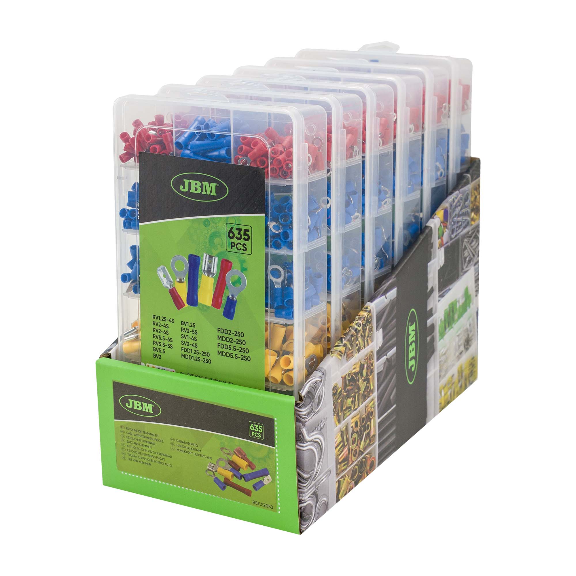 ASTUCCIO CON 635 PEZZI DI TERMINALI 52053 JBM