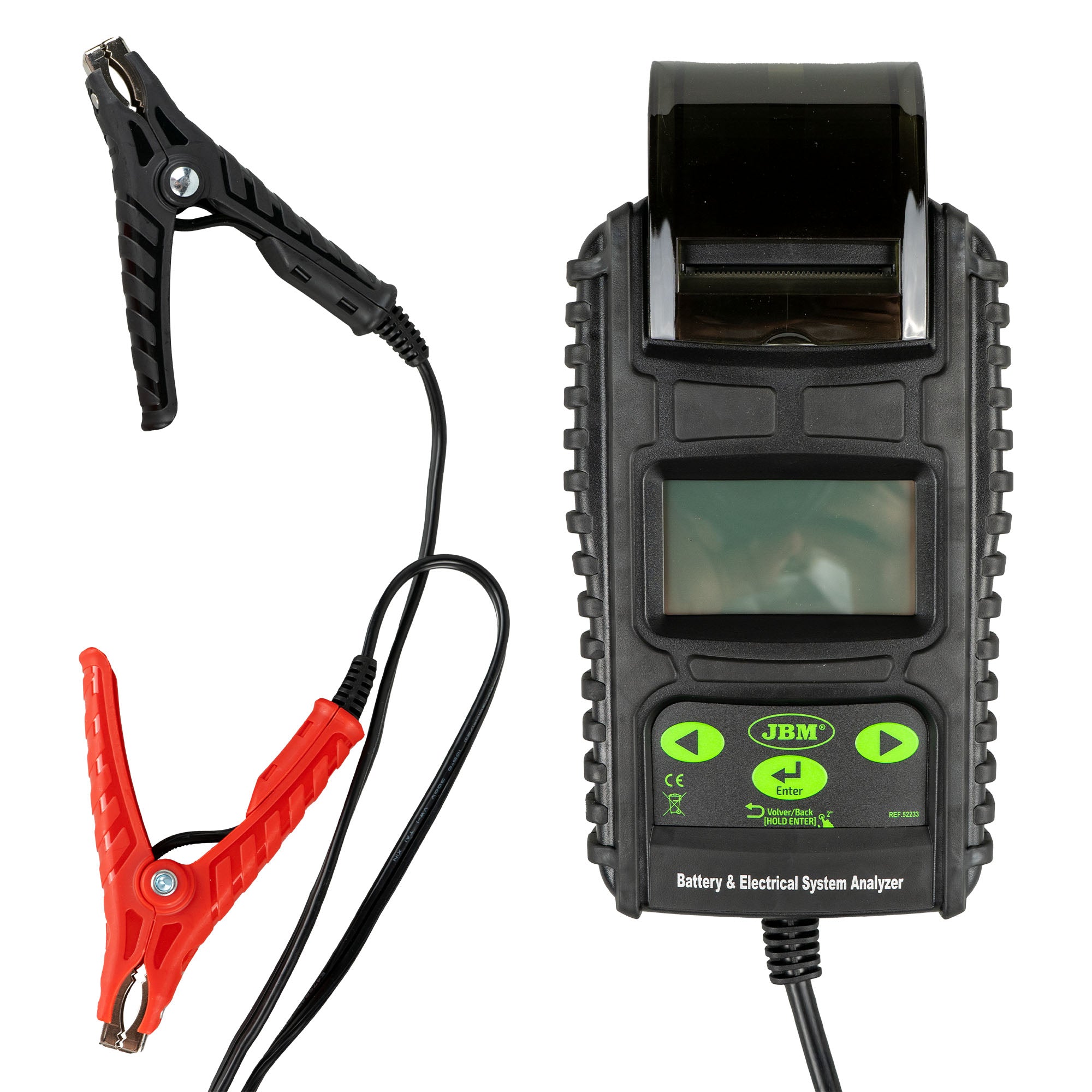 TESTER DIGITALE PER BATTERIE E ALTERNATORI CON STAMPANTE 52233 JBM