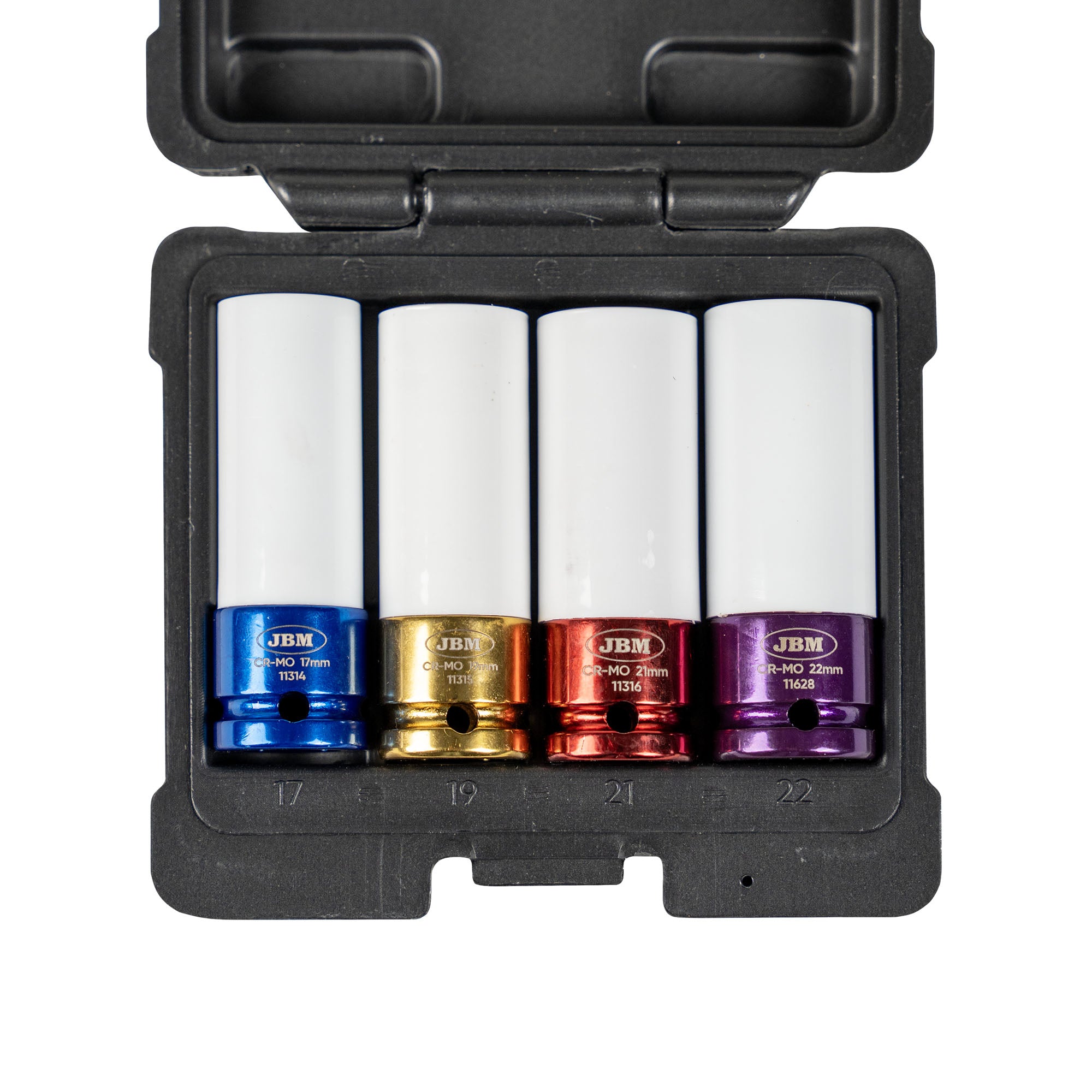 SET DI 4 BUSSOLE PNEUMATICHE DA 1/2” LUNGHE RIVESTITE 52338 JBM