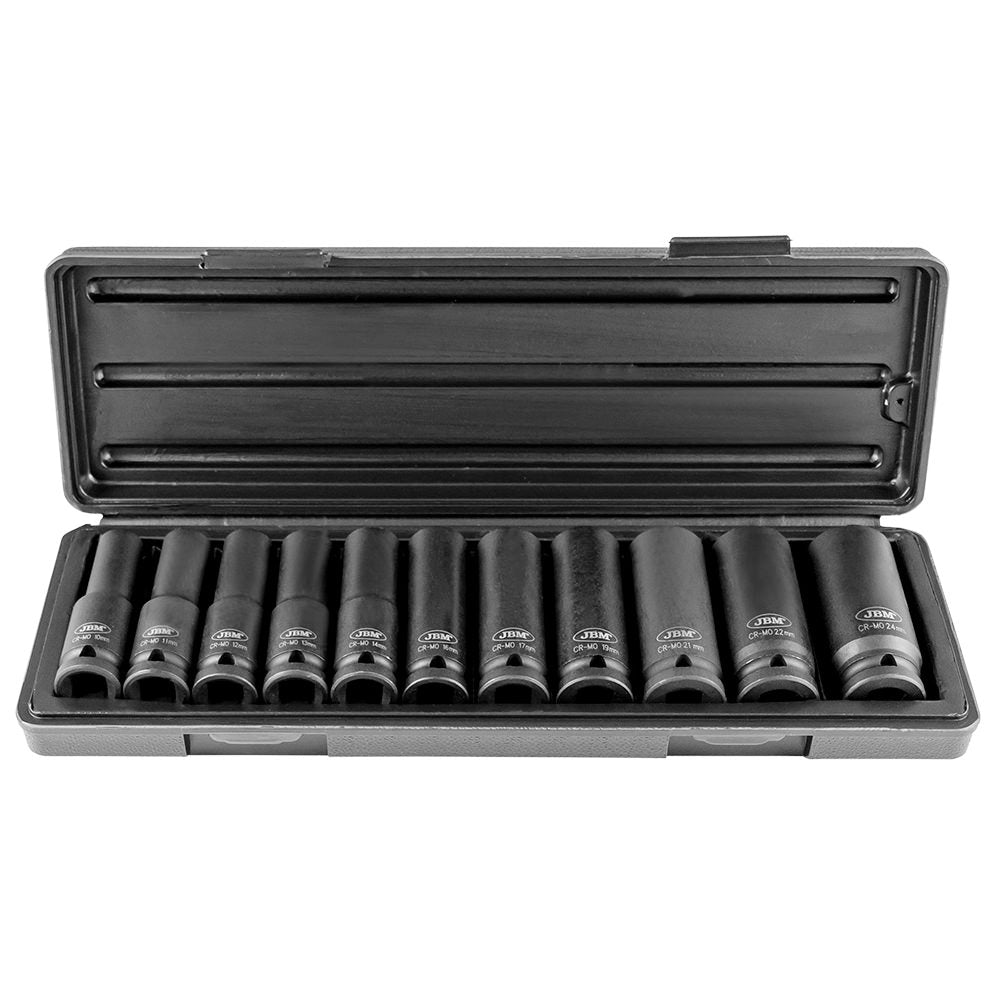 Set di bussole a impatto esagonali da 1/2" da 11 pezzi JBM 52342