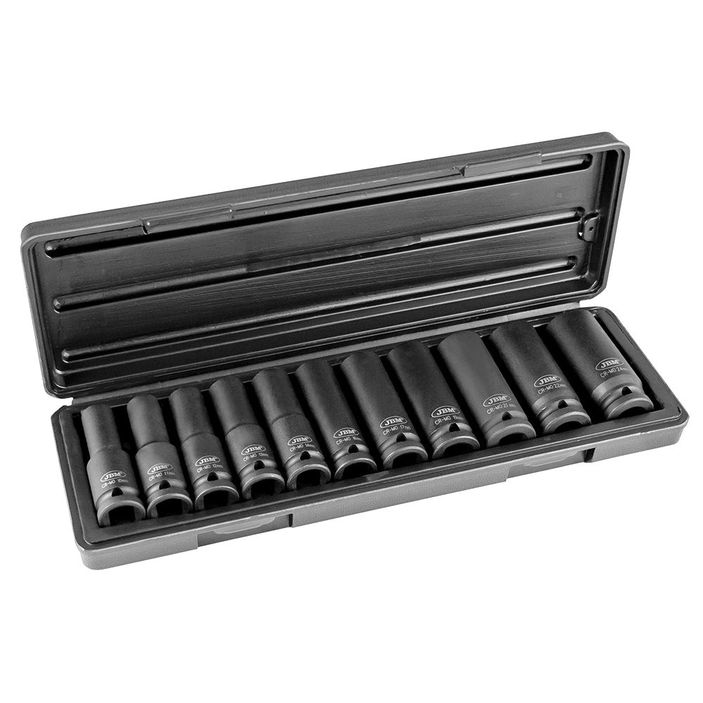 Set di bussole a impatto esagonali da 1/2" da 11 pezzi JBM 52342