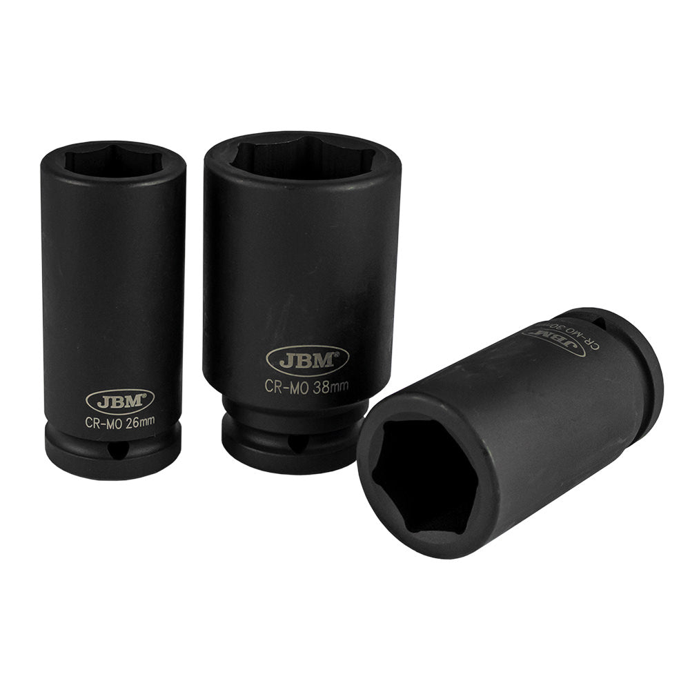 SET DI 8 BUSSOLE ESAGONALI DA 3/4" A IMPATTO JBM 52347