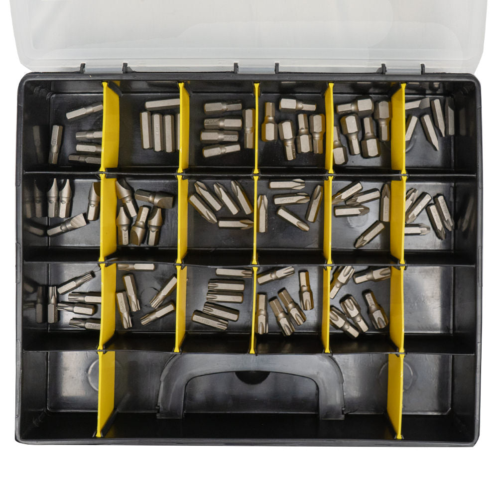 VALIGETTA DI 85 PEZZI CON INSERTI PHILLIPS, PIATTA, ALLEN E TORX 52539 JBM