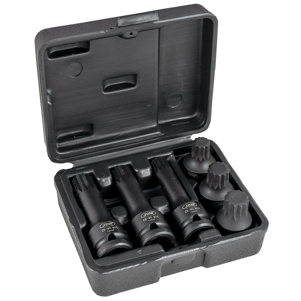 SET DI 6 BUSSOLE E PUNTE XZN PNEUMATICHE 1/2” 52546 JBM