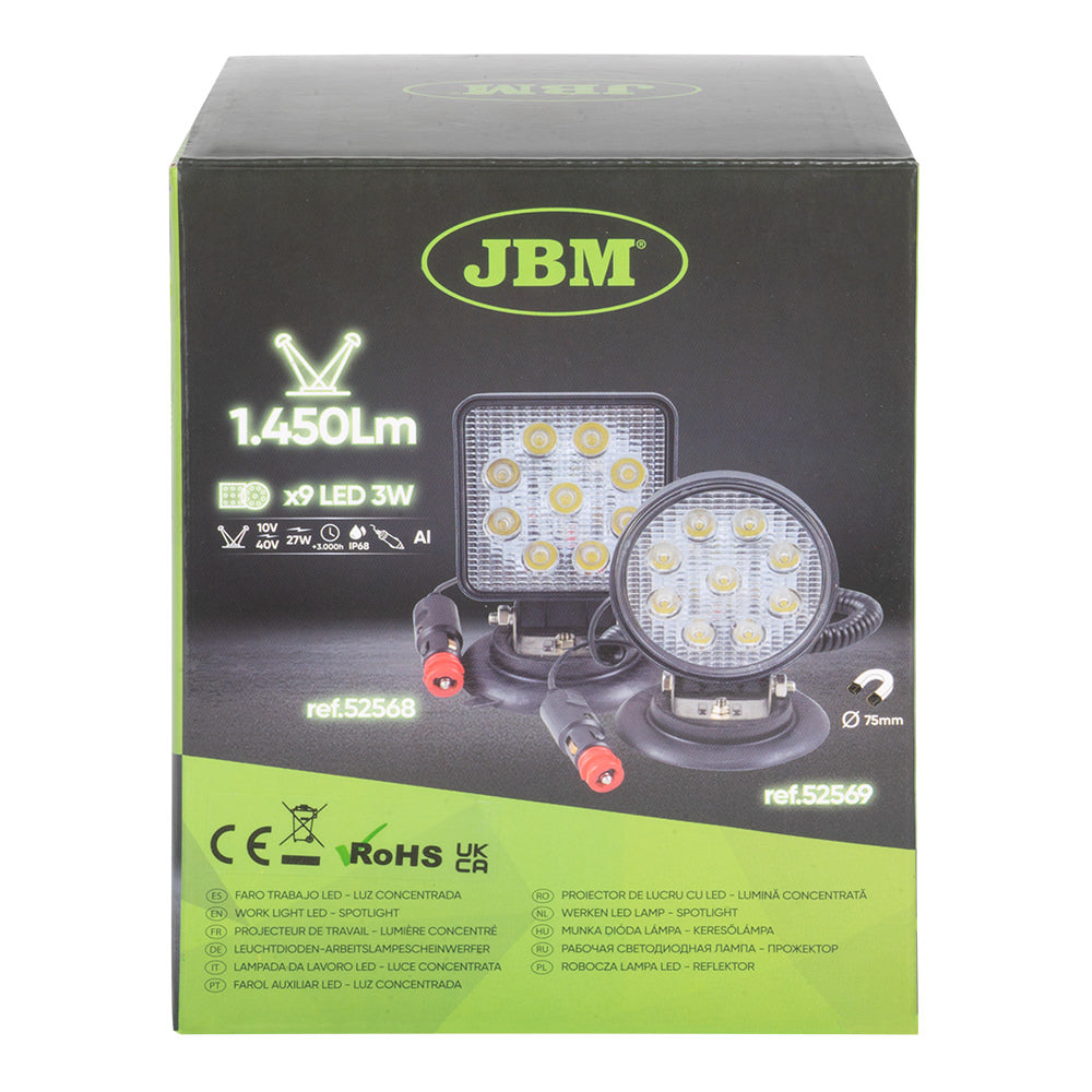 FARO LED DA 1450LM - QUADRATO 52568 JBM