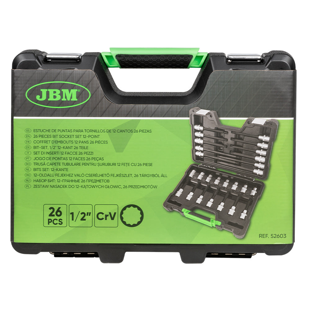 VALIGETTA DI INSERTI PER VITI POLIGONALI 26 PEZZI JBM 52603