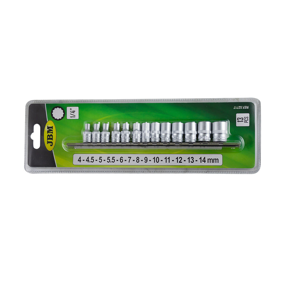 SET DI 13 BUSSOLE A 12 CANTI 1/4" 52717 JBM